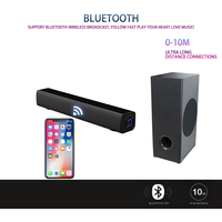 Barre de son TV Bluetooth Etistar avec caisson de basses, HDMI ARC, boutons bleus, systèmes de cinéma maison, télécommande murale, OEM