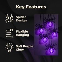Guirlandes lumineuses LED DOTO Spider Bulb, indice de protection IP44, longueur [indiquer la longueur], décorations d'Halloween, chaînes lumineuses BO pour décorations