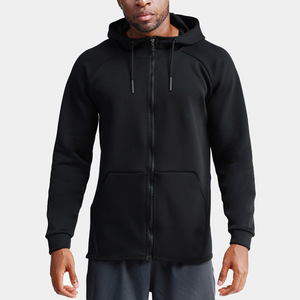 <span class=keywords><strong>Sweat</strong></span> à <span class=keywords><strong>capuche</strong></span> de sport à manches longues pour hommes, veste de course en plein air à séchage rapide pour le basket-ball, style décontracté, motif solide, saison d'automne - Product Image 4