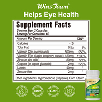 Capsules Wins Town OEM pour la Santé Oculaire avec Complément Nutritionnel – Formule Quotidienne de Soin et de Bien-être – Produit Nutritionnel Botanique