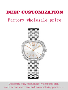 Reloj de Cuarzo de Lujo Personalizado para Mujer, Diseño Ovalado, Resistente al Agua, con Diamantes de Imitación, Regalo para Mujer. - Product Image 1