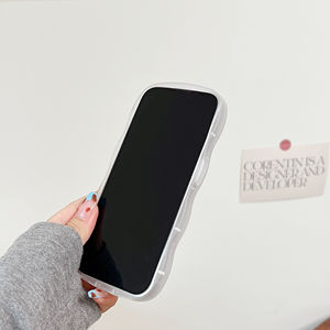 Funda de teléfono transparente con estrellas brillantes y mariposas para iPhone 16E 11 12 13 14 15 16 Pro Max, carcasa a prueba de golpes con bordes ondulados de TPU suave - Product Image 5