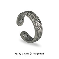 Bagues ouvertes ajustables en laiton plaqué or rose avec logo personnalisé, motif fleur de prunier, magnétiques et thérapeutiques, bijoux fantaisie mignons, vente en gros