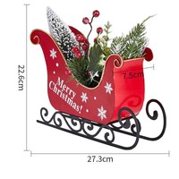 Nouvel Arrivage Mini Traîneau de Noël Décoratif en Fer Forgé pour Décoration de Bureau et Vitrine