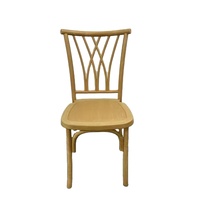 Offre Spéciale Croix Retour Chaise Empilable En Plastique Événement De Mariage Hôtel Banquet Restaurant Chaise