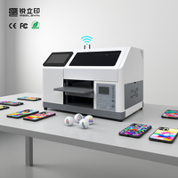 Impresora UV de Inyección de Tinta A4 A5 con Aplicación Móvil H5 AI, Máquina de Impresión de Carcasas para Teléfonos Inteligentes, para Pelotas de Golf, Tarjetas de PVC, Pequeñas Empresas