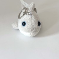 Porte-clés en peluche pingouin mignon pour enfants, petits animaux marins en peluche, poupée de dessin animé, cadeau pour enfant, mini porte-clés en peluche gris