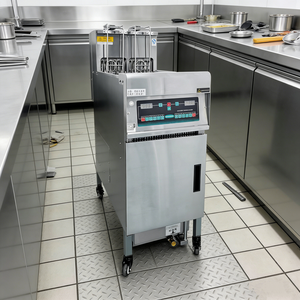 Friteuse électrique en acier avec filtre à huile, 380V 50Hz 28L, contrôle informatique, friteuse automatique commerciale pour poulet - Product Image 1