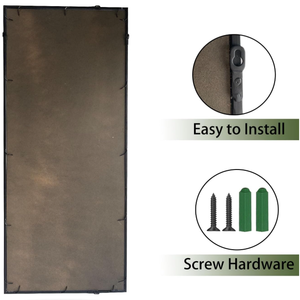 <span class=keywords><strong>Espejo</strong></span> de Pared Decorativo Rectangular de Metal y Madera, Color Negro y Dorado, Moderno, Personalizado al por Mayor, Fábrica BSCI, para Hotel - Product Image 6