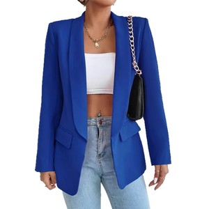 Blazer Estilo Europeo Americano, Cuello Mao, Chaqueta de Trabajo, Varios Colores Disponibles, Top para Mujer - Product Image 5