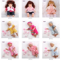 Biberon de bébé poupée en tissu doux de qualité supérieure de 16 pouces avec sucette jouet de poupée nouveau-né pyjama gris pour filles cadeaux