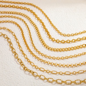 Collar de Acero Inoxidable con Baño de Oro de 18K, Diseño Moderno con Cierre de Resorte, de Alta Gama, Resistente a la Decoloración, Hecho a Mano, Joyería DIY para Mujer - Product Image 4