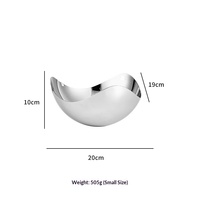 Bandeja de Acero Inoxidable Pulido Redonda, Ecológica, Duradera y de Lujo Nórdico para Servir Frutas, Cesta para Guardar en la Sala de Estar