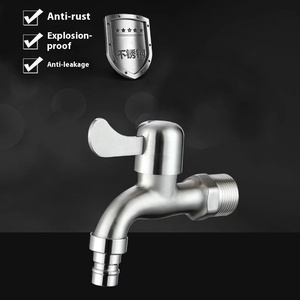 <span class=keywords><strong>Robinet</strong></span> de machine à laver en acier inoxydable 304, 1/2 pouce, avec noyau en cuivre, bec pointu, poignée estampée, pour extérieur et bassin de lavage - Product Image 3