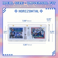 Porte-cartes magnétique horizontal One Touch 175PT pour cartes à collectionner, étui double aimant en acrylique UV sans acide, portable et facile à utiliser