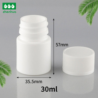 Flacon de 30 ml personnalisable en PEHD de haute qualité pour compléments vitaminiques avec bouchon à vis
