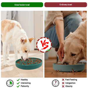 Tigelas de Alimentação para Cães e Gatos Estilo Natalino <span class=keywords><strong>2025</strong></span>, Redondas, em <span class=keywords><strong>Silicone</strong></span> Ecológico, Impermeáveis, Alimentador Lento, Estilosas para Animais de Estimação - Product Image 4