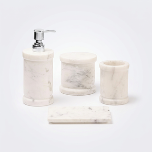 Juego de Baño de Mármol de Cinco Piezas de Alta Calidad para Decoración Interior del Hogar, Color Personalizado, Impermeable y Fácil de Limpiar - Product Image 1