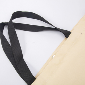 Factory Wholesale Custom Logo Classic Cotton Canvas Tote Shopping <b>Bag</b> With Long Shoulder Strap for Women - Product Image 6