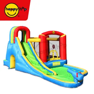 Happyhop 9047N飞溅波娱乐区，水上滑梯充气滑梯和儿童游泳池游乐园，充气蹦床和滑梯