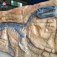Réplique réaliste de squelette de dinosaure en fibre de verre de qualité muséale, modèle d'os de T-Rex grandeur nature pour exposition en parc à thème