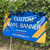 Bannière publicitaire en vinyle PVC imperméable opaque pour extérieur, impression éco-solvant avec logo personnalisé