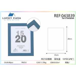 Cornice moderna in metallo blu 15x20cm cornice per la casa fatta a mano e cornice per immagini per matrimoni Logo confezione regalo inclusa - Product Image 1