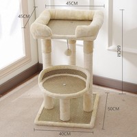 Arbre à chat 3 niveaux peu encombrant avec condo pour chat et griffoir en sisal – Vente en gros