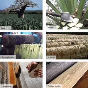 ورق جدران فاخر حديث بملمس طبيعي، عازل للصوت، من السيزال والحرير والقطن والفلين والكتان، مقاوم للماء لمدة عام واحد - Product Image 5