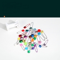 Épingles de sûreté colorées en acier inoxydable avec tête magnétique en plastique pour marque de couture vente en gros