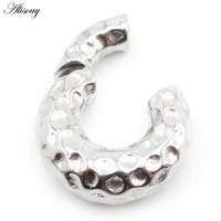 1PC Poids d'oreille en acier inoxydable à motif perforé, plugs, tunnels, boucles d'oreilles pour cartilage, dilatateurs, écarteurs, cadeau de mariage unisexe
