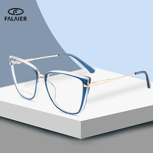 Montures de lunettes de vue œil de chat Falai, monture intégrale en Tr90, protection anti-lumière bleue, lunettes d'ordinateur unisexes 87081 - Product Image 4