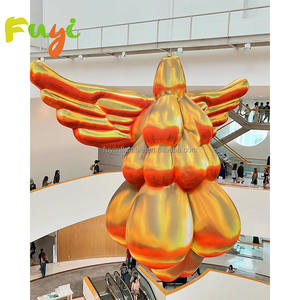 Modèle <span class=keywords><strong>de</strong></span> <span class=keywords><strong>sculpture</strong></span> artistique à angle gonflable doré avec ailes pour exposition artistique - Product Image 1