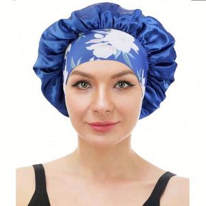 Bandeaux et bonnets de luxe en satin à motifs floraux – Bonnets doux et ajustables multifonctions pour femmes, idéaux pour le sport et les voyages - Product Image 1