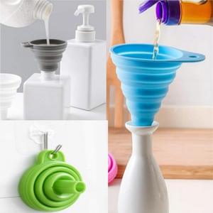Atacado Personalizado Utensílios De Cozinha De Silicone Criativo Retrátil Funil Dobrável Portátil Grande Médio Pequenos Tamanhos para Uso Doméstico - Product Image 6