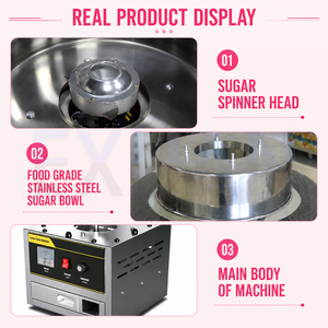 Machine à Barbe à Papa Commerciale en Acier Inoxydable, Électrique, pour la Préparation de Barbe à Papa Volumineuse, Idéale pour les Snack-bars, Événements et Traiteurs - Product Image 4
