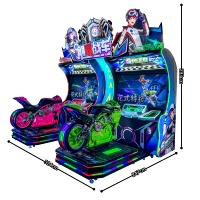 Machine de jeu de course à pièces de monnaie pour divertissement en intérieur, simulateur de moto dynamique, machine de jeu vidéo pour parc d'attractions