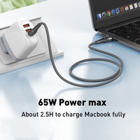 LDNIO LC861C fábrica precio más barato USB 3,1 USB 5A carga rápida transmisión de datos tipo C Android teléfono móvil Cable de nailon