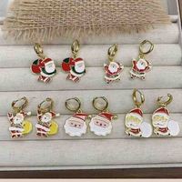 Breloques de Noël en cuivre assorties pour bijoux et artisanat DIY, boucles d'oreilles pendantes
