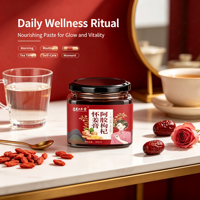 Suplemen Kesehatan Trendy Gelatin Kulit Keledai Goji Berry Pasta Jahe Huai Konsentrat Tradisional Kuno untuk Wanita