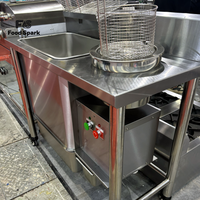 Table à paner électrique en acier inoxydable pour poulet frit avec tamisage automatique pour usage commercial