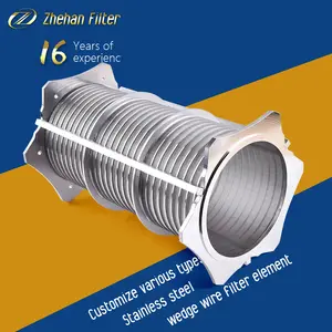 Johnson Screen 304 316 316L Stainless Steel Wedge Wire Filter Cartridge Element Efficient Particles Remove Separate Screen