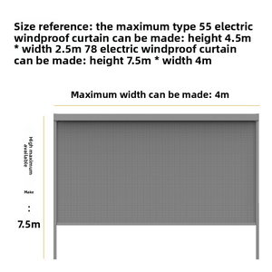Электрические рулонные шторы для улицы, встроенные, водонепроницаемые, из ткани, класса люкс, современные, для французских окон, с защитой от УФ-излучения - Product Image 4