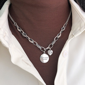 Sogno Vintage che si avvera collana con ciondolo a catena pesante coreana girocollo da donna retrò gioielli di moda europea - Product Image 3