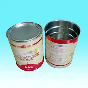 Chinese factory wholesale 1000ml -5000 ml food grade tinplate round cans Milk powder round tin cans