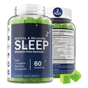 プライベートラベルメラトニンフリーグミGABAマグネシウムアシュワガンダサプリメント睡眠補助具グミで深く眠る
