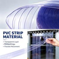Rideau à lanières en PVC, isolation acoustique, barrière anti-bruit, lanière de porte transparente flexible pour salle des machines