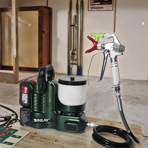 <span class=keywords><strong>Pistola</strong></span> pulverizadora <span class=keywords><strong>de</strong></span> <span class=keywords><strong>pintura</strong></span> portátil HVLP <span class=keywords><strong>de</strong></span> alta presión 21V, superventas 2024, <span class=keywords><strong>con</strong></span> batería <span class=keywords><strong>de</strong></span> 220V, industrial, sin aire, para masilla, grado DIY - Product Image 4