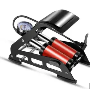 Haute pression pédale vélo <span class=keywords><strong>pompe</strong></span> à Air simple Double cylindre voiture pneu gonfleur <span class=keywords><strong>vtt</strong></span> vélo de route Mini <span class=keywords><strong>pompe</strong></span> pour Scooter - Product Image 2