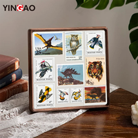 Pegatinas Adhesivas Personalizadas de Animales de Dibujos Animados, Pegatinas de Vinilo Resistentes al Agua y a los Desgarros, con Diseños de Búhos, Tigres, Dinosaurios y Aves